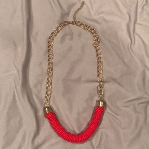 Red/Coral Beaded Necklace
